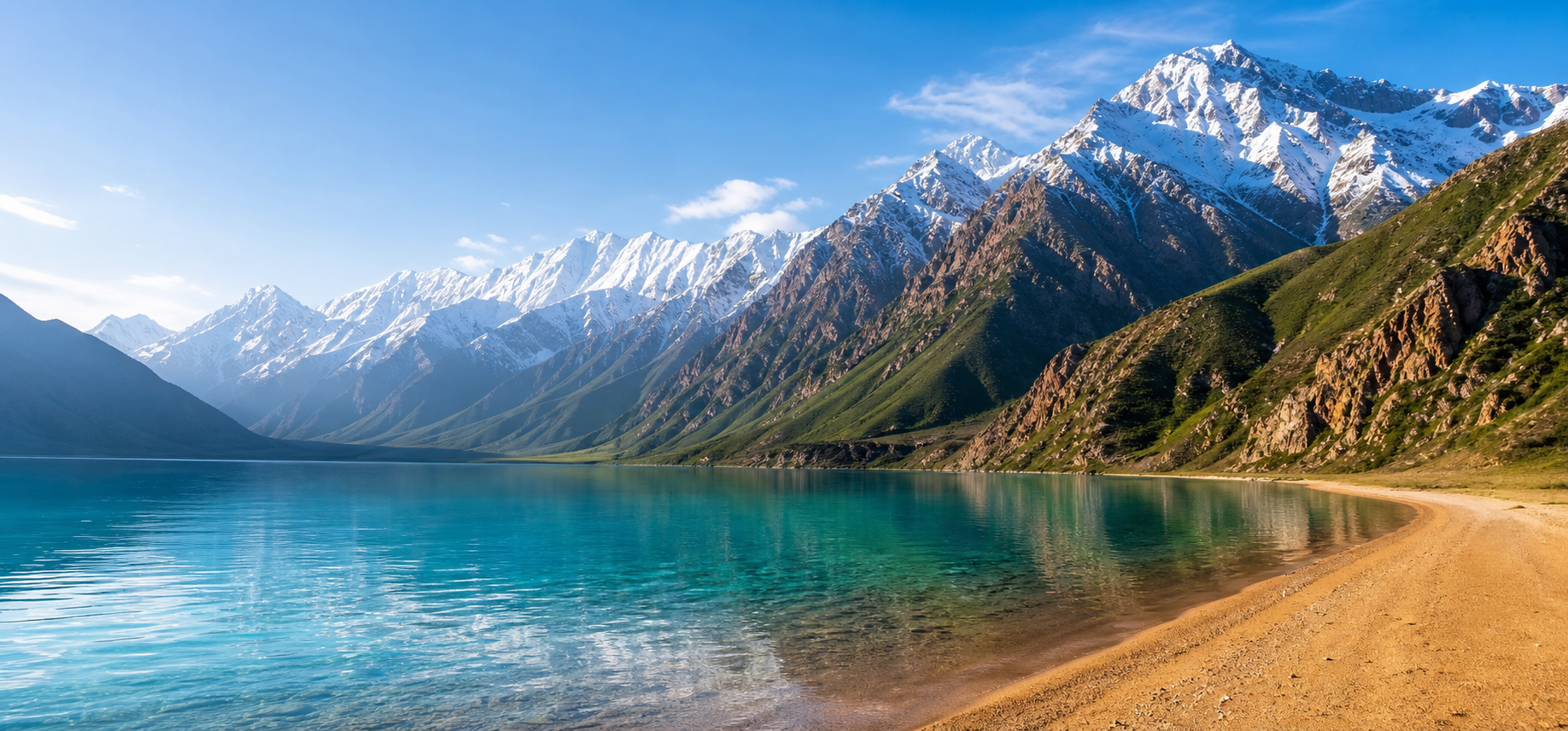 Kyrgyzstan mountains and lake